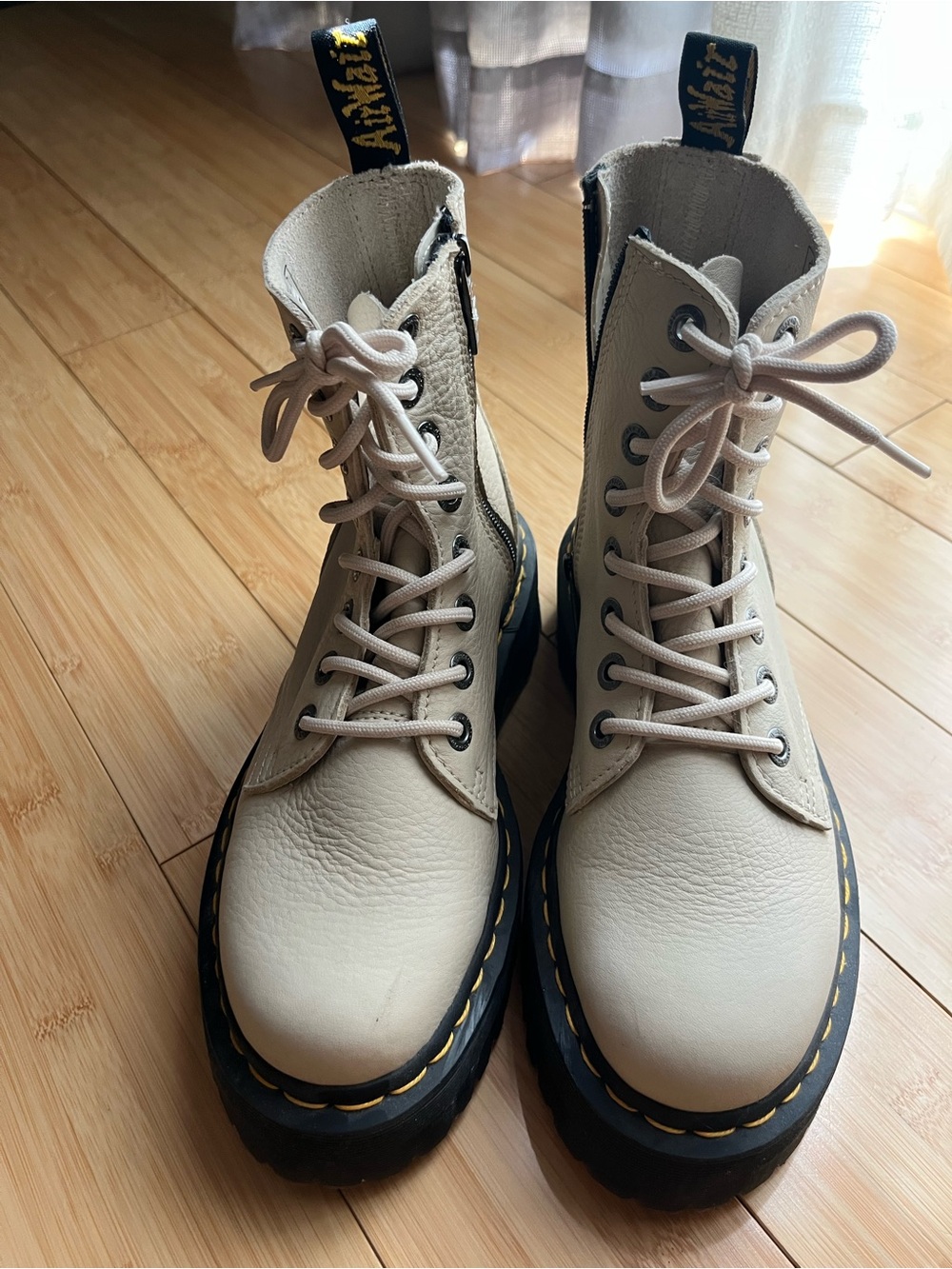Dr. Martens Cream Jadon Boots (platform sole) size 7 (7.5 US)